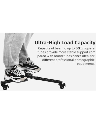 Dolly y Monopod Sunwayfoto T1A20R + M3250C, Aluminio 50kg