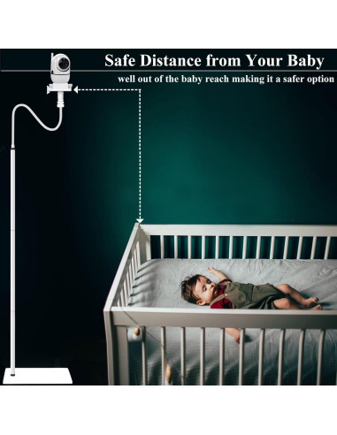 Soporte de Piso para Monitor de Bebé 175 cm Aluminio Reforzado