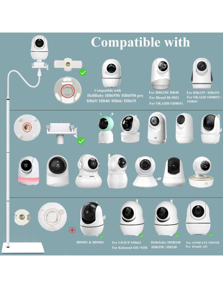 Soporte de Piso para Monitor de Bebé 175 cm Aluminio Reforzado