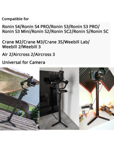 Palo de Extensión de Fibra de Carbono HAFOKO 35 cm para Gimbal