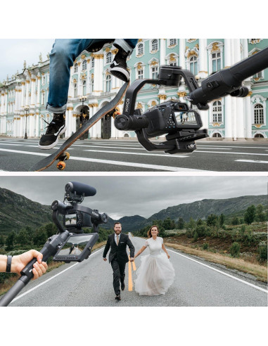 Palo de Extensión de Fibra de Carbono HAFOKO 35 cm para Gimbal