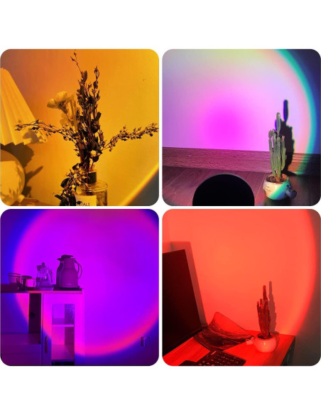 Proyector de Luz de Atardecer Tacopet LED RGB 15 Colores