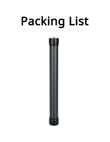 Palo de Extensión de Fibra de Carbono HAFOKO 35 cm para Gimbal