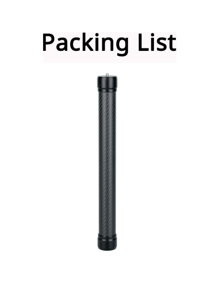 Palo de Extensión de Fibra de Carbono HAFOKO 35 cm para Gimbal