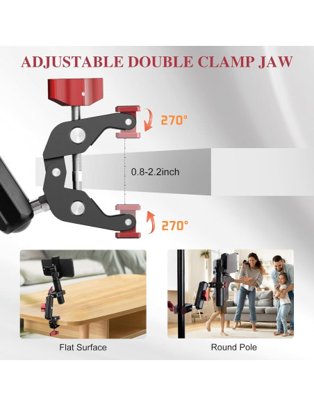 Doble Abrazadera Mágica Mechrig MRJC010 para Montaje de Cámara Doble Abrazadera Mágica Mechrig MRJC010 para Montaje de Cámara