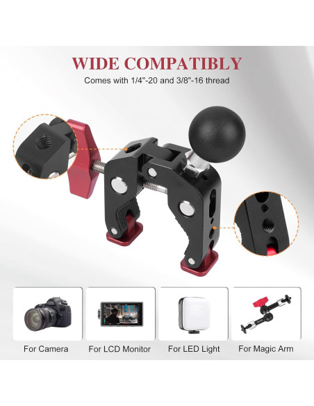 Doble Abrazadera Mágica Mechrig MRJC010 para Montaje de Cámara Doble Abrazadera Mágica Mechrig MRJC010 para Montaje de Cámara