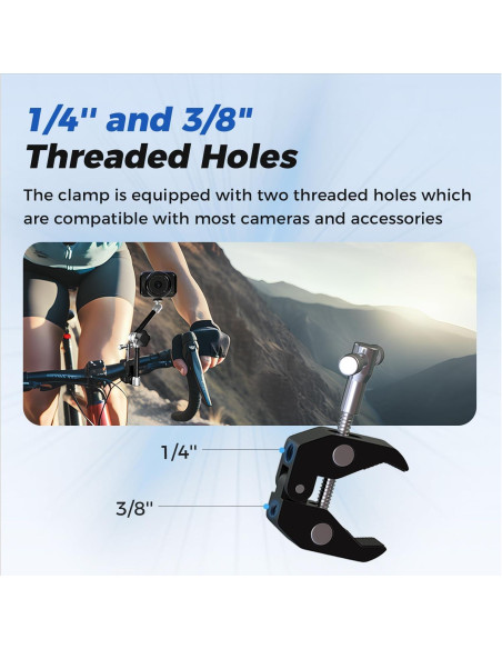 Abrazadera de cámara ATLI con brazo mágico 27.94 cm plata