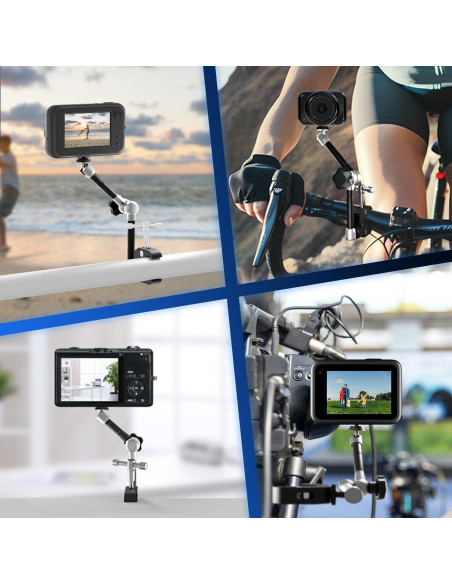 Abrazadera de cámara ATLI con brazo mágico 27.94 cm plata