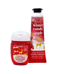 Juego de Regalo de Viaje Manzana de Invierno Bath and Body - Gel y Crema de Manos 29ml 2