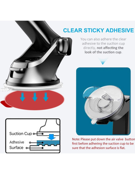 Kit de 6 Almohadillas Adhesivas PKYAA 80mm para Soporte de Teléfono