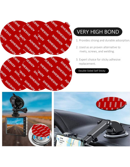 Kit de 6 Almohadillas Adhesivas PKYAA 80mm para Soporte de Teléfono