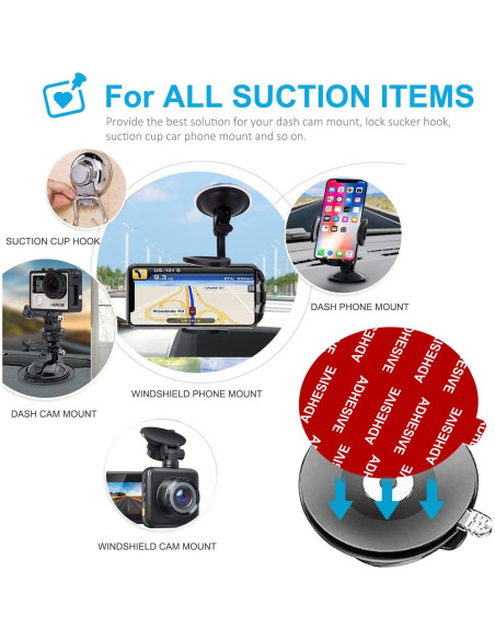 Kit de 6 Almohadillas Adhesivas PKYAA 80mm para Soporte de Teléfono