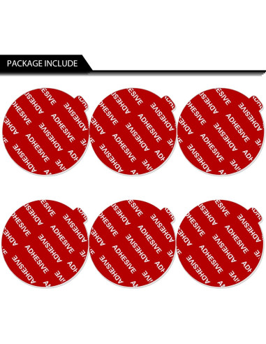 Kit de 6 Almohadillas Adhesivas PKYAA 80mm para Soporte de Teléfono