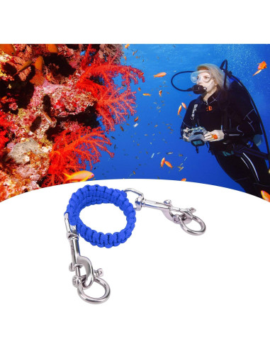 Lanyard de Cámara de Buceo Drfeify Acero Inoxidable 54cm