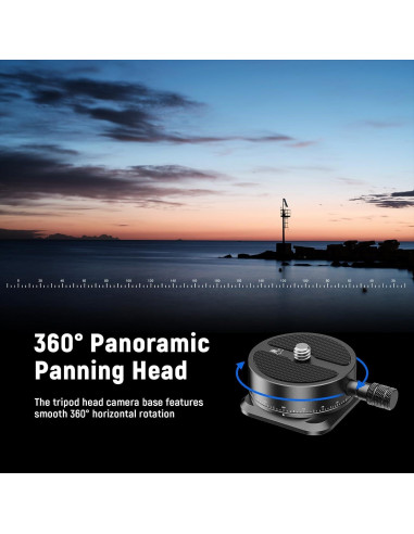 Cabezal de Trípode NEEWER TH16 Pan Tilt 3 Ejes 360 QR