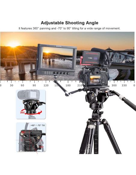 Cabezal Fluido Cayer K6 para Trípode y Monópode - Soporta 7.98 kg