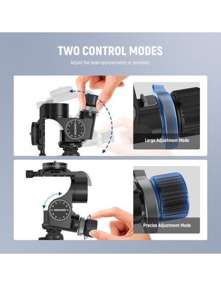 Cabezal de Trípode NEEWER TH15 3 Ejes Pan & Tilt 360