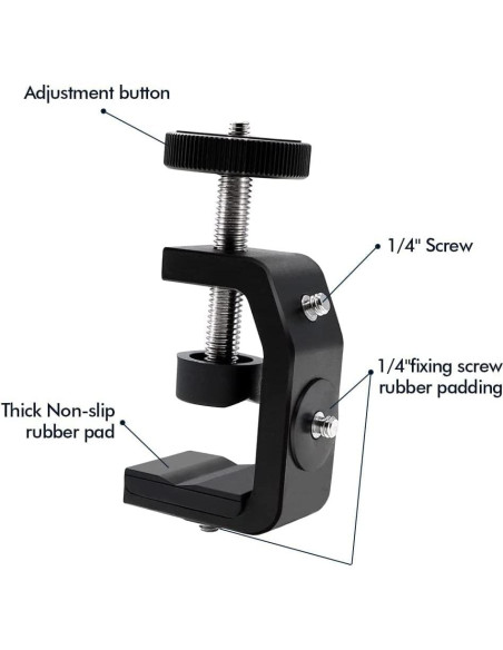 Abrazadera C Ajustable SLOW DOLPHIN para Cámara DSLR 4kg