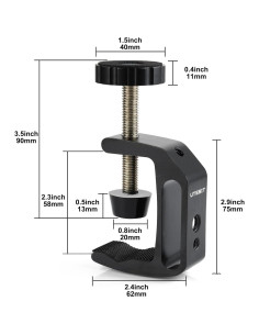 Abrazaderas C UTEBIT 2 Paquete Aluminio Ajustables 0-45mm 2
