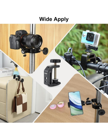 Abrazaderas C UTEBIT 2 Paquete Aluminio Ajustables 0-45mm