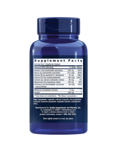 Suplemento de Melatonina Life Extension 5 mg 60 Cápsulas