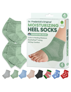 Calcetines Hidratantes Dr. Frederick para Talones Agrietados - 2 Pares - Aloe y Oliva