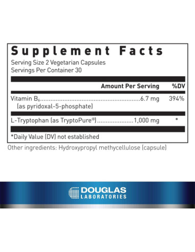 L-Triptófano Douglas Laboratories 60 Cápsulas Vegetarianas