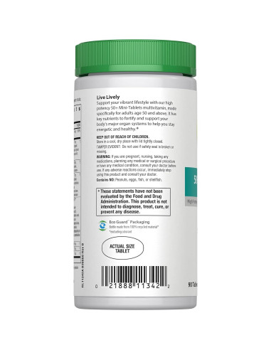 Multivitamina Mini-Tableta Rainbow Light 50+ 90 Mini-Tabletas