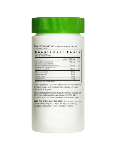 Suplemento de Calcio Rainbow Light con Magnesio y Vitamina D3 - 90 Tabletas