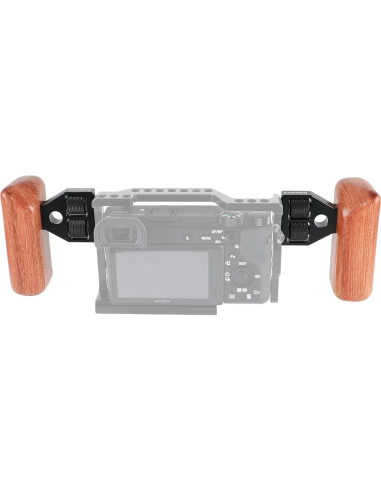 Empuñadura de Madera CAMVATE para DSLR y Jaula de Video