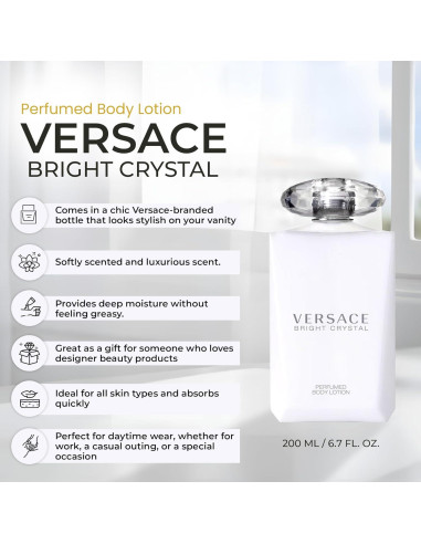 Loción Corporal Versace Bright Crystal 190.5 ml Hidratante