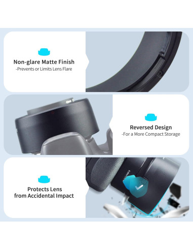 Capucha de lente Canon EF 50mm f/1.8 STM Kiwifotos LH-68