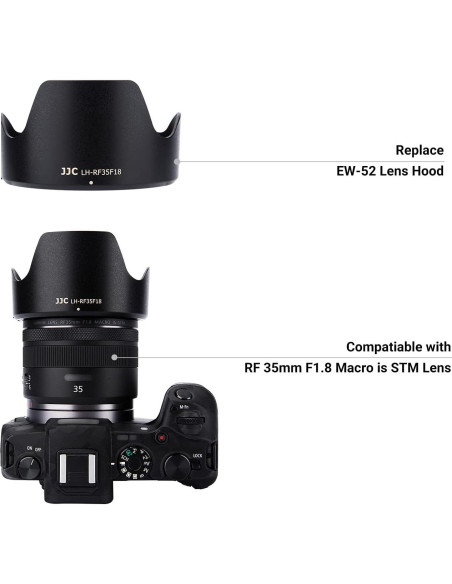 Capucha de Lente Tulipán JJC para RF 35mm F1.8 Macro STM Capucha de Lente Tulipán JJC para RF 35mm F1.8 Macro STM
