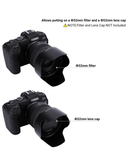 Capucha de Lente Tulipán JJC para RF 35mm F1.8 Macro STM Capucha de Lente Tulipán JJC para RF 35mm F1.8 Macro STM