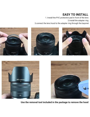 Capucha de Lente Tulipán JJC para RF 35mm F1.8 Macro STM