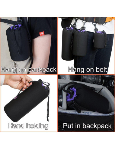 Juego de Fundas para Lentes CADeN 4 Piezas Neopreno SMLXL