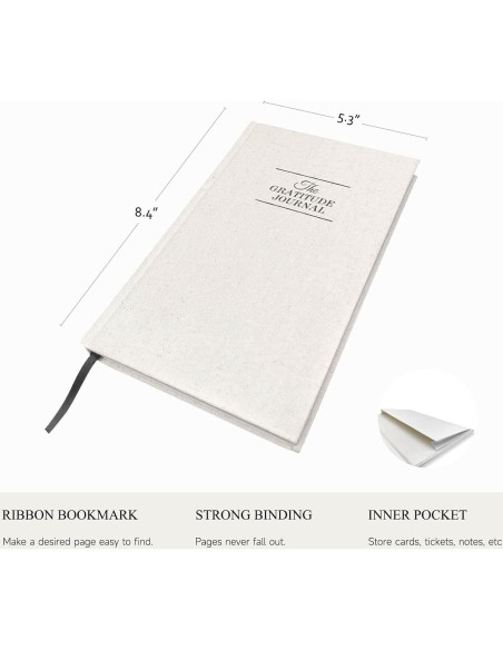 Diario de Gratitud GOSSIP FOX Beige - No Datado, 6 Meses