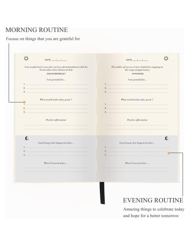 Diario de Gratitud GOSSIP FOX Beige - No Datado, 6 Meses