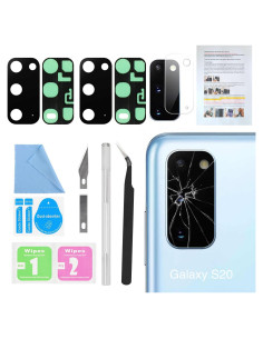 2 Piezas Cristal de Lente de Cámara ASDAWN para Galaxy S20