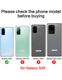 2 Piezas Cristal de Lente de Cámara ASDAWN para Galaxy S20 2