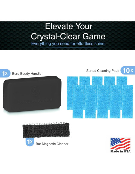 Limpiador de Vidrio Magnético SnowTree BoroBuddy Mini - Compacto, Negro Limpiador de Vidrio Magnético SnowTree BoroBuddy Mini - Compacto, Negro