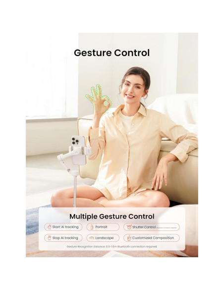 Estabilizador Gimbal Hohem iSteady V3 para Teléfonos - Blanco