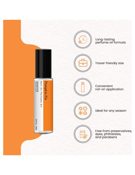 Aceite de Perfume Rollo Calabaza Demeter 9.4 ml Larga Duración Aceite de Perfume Rollo Calabaza Demeter 9.4 ml Larga Duración
