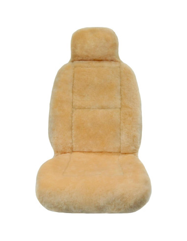 Cubierta de Asiento de Coche Eurow de Piel de Oveja Beige 142x58cm
