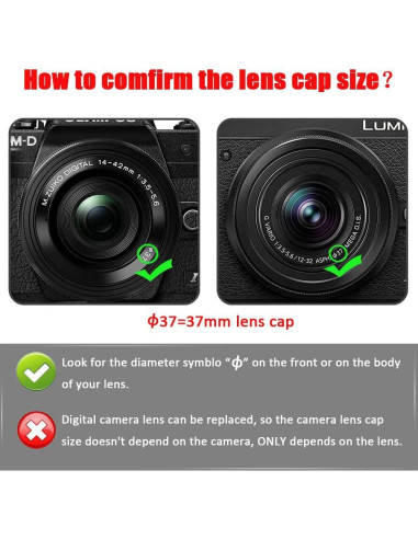 Funda de tapa frontal 37mm Fire-Rock para Olympus y Panasonic