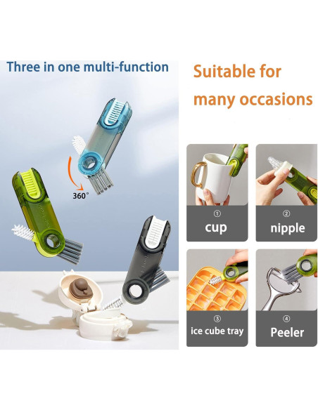 Paquete de 3 Cepillos de Limpieza Multifuncionales Faiwuoi