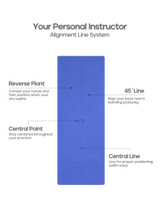 Alfombrilla de Yoga Heathyoga Antideslizante 183x66cm TPE 2