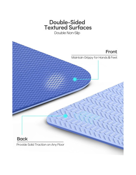 Alfombrilla de Yoga Heathyoga Antideslizante 183x66cm TPE