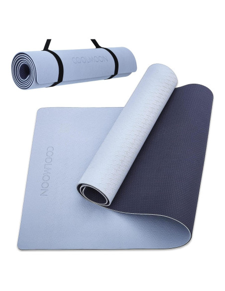 Esteras de Yoga Antideslizantes COOLMOON 182.88x62.23cm TPE
