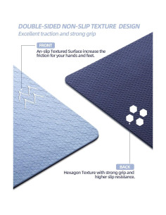 Esteras de Yoga Antideslizantes COOLMOON 182.88x62.23cm TPE 2